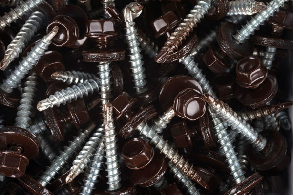 Self-tapping-screws-for-fixing-the-roof-with-brown-hex-heads